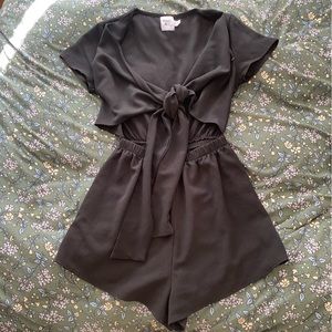 Princess Polly Black Ragnar Front Cut Out Romper